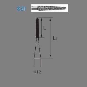 831: FRESA DIAMANTE CONICA CA ø 012 (5 UD)