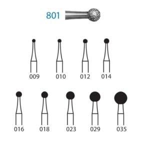 801: FRESA DIAMANTE CA - BOLA GRANO MEDIO (5 UD)