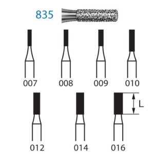 835: FRESA DIAMANTE CILINDRICA - GRANO MEDIO (5 UD)