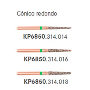 KP6850: FRESA DIAO FG CONICA REDONDEADA (5 UD)
