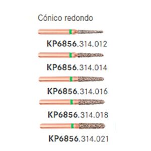 KP6856: FRESA DIAO FG CONICO REDONDO (5 UD)